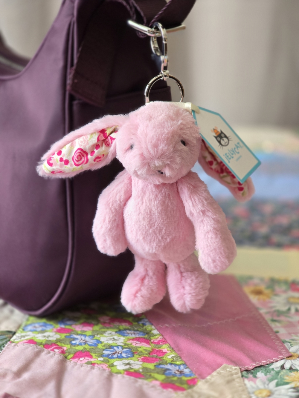 *NWT* JELLYCAT Blushkin Blossom Bunny Bag Charm